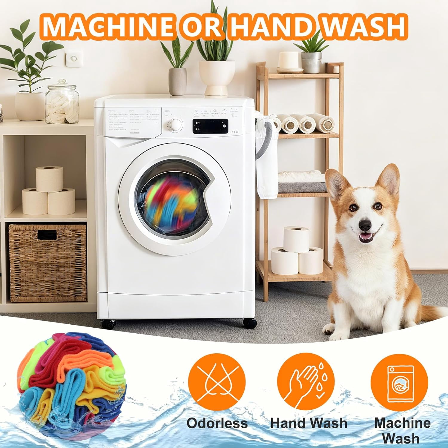 Snuffle Ball - Snuffle Ball for Small Dogs, Interactive Dog Toys to Keep Them Busy, Puppy Dog Puzzle Toy with Storage Bag Machine Washable Rainbow-colored,Medium