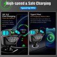 thumbnail image 3 of RONY 5 in 1 Car Cigarette Lighter Adapter with LED Voltage Display, 12-24V Bluetooth Car Charger Compatible with Phones Tablets Car Accessories, 3 of 13