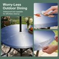 thumbnail image 5 of Round Outdoor Tablecloth with Umbrella Hole and Zipper, Navy Blue Ombre Tablecloth with Elastic Waterproof, Aesthetics Modern Abstract Art Gradient Patio Table Covers for 36" - 44" Pool Tables, 5 of 9