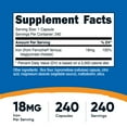thumbnail image 5 of Nutricost Chelated Iron (from Ferrochel) 18mg, 240 Capsules - Gluten Free, Non GMO Iron Chelate Supplement, 5 of 5