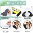 thumbnail image 4 of 2 Sets 2 Style Sublimation Blank Slate Rock Stone Plate with Plastic Racks Photo Frame for Heat Press Machine Square Round White, 4 of 5