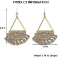 thumbnail image 2 of Pendientes colgantes con borlas y flecos hechos a mano de estilo bohemio para mujer (marrón) | Código de modelo 2598, 2 of 5