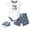 Blue Construction Truck, variant on Boy Cotton Bodysuit, Shorts and Shoe Set, Mommys Surfer Dude, 6-9 Months