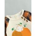 thumbnail image 5 of Baby Boy Girl Halloween Outfit Pumpkin Long Sleeve Romper Jumpsuit Cute Halloween Baby Costume Newborn Infant Fall Clothes, 5 of 7