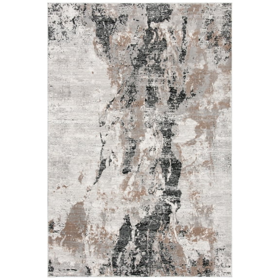 SAFAVIEH Invista Anima Abstract Area Rug, Ivory/Taupe, 5'3" x 7'6"