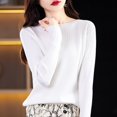 thumbnail image 4 of Womens Tops Casual Pullover Sweaters Oversized Chunky Knit Cozy Autumn Loungewear Ribbed Sweater Turtleneck Soft Comfortable Winter Long Sleeve Slim Fit Shirt For Fall And Season, 4 of 5