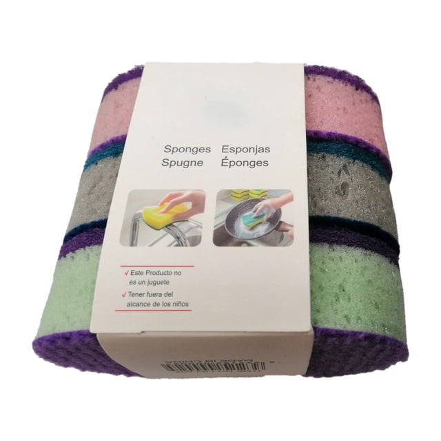 Pisexur Batería de cocina Esponja de limpieza para el hogar, paño absorbente grueso de doble cara para lavar platos, ollas y sartenes. para la cocina del hogar