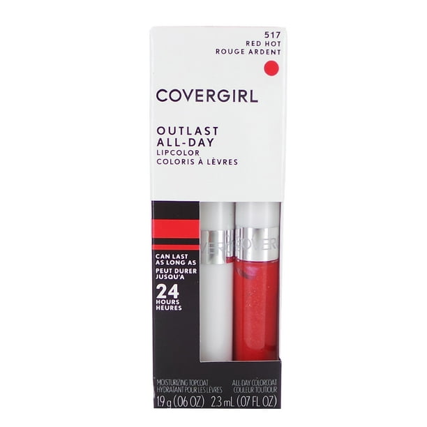 COVERGIRL Dernière Couleur de Lèvres Toute la Journée - Rouge Chaud 517 (3 Paquets)