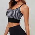 thumbnail image 2 of Fancifize Women Yoga Sleeveless Tshirts Workout Scoop Neck Striped Racerback Cropped Tank Tops Casual Slim Camisole, 2 of 6