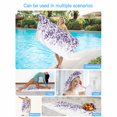 thumbnail image 5 of Beach Towel Purple Eucalyptus Leaves Bath Pool Towels Blue Leaf Berry Absorbent Beach Towel Soft Large Quick Dry Lightweight Camping Travel Sports Yoga Gym Swim Towels for Adult 35x70 Inch, 5 of 9