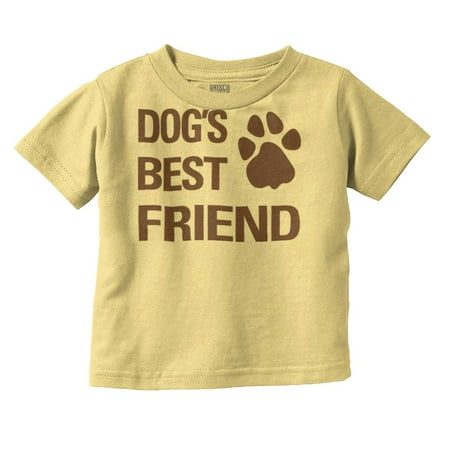 

Dogs Mans Best Friend Cute Toddler Boy Girl T Shirt Infant Toddler Brisco Brands 12M