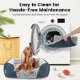 thumbnail image 2 of Washable Dog Bed with Removable Cushion for Medium Small Dogs Easy to Wash Pet Sofa Bed with Side Rectangle Bolster Cat Bed Calming Cuddle Puppy Bed Slip Bottom CM, 2 of 6