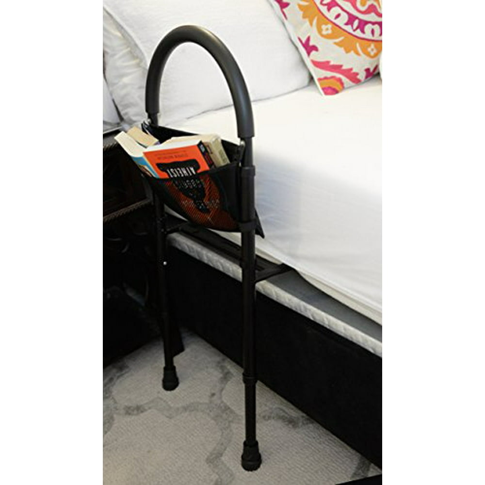 AdirMed Height Adjustable Bed Rail Bed Assist Handle with Storage