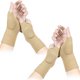 thumbnail image 1 of KAIYANG 2 pares de guantes de compresión deportivos con soporte para muñecas y correas de muñeca transpirables (tono de piel, S) S Caqui, 1 of 5