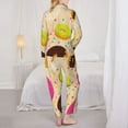 thumbnail image 6 of Wukai Donuts Print Women's Pajama Set - Soft Long Sleeve Sleepwear for Comfort and Style-X-Large, 6 of 9