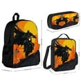 thumbnail image 2 of Bat-man 3 Pcs Backpack Set, Lightweight Large Capacity Bookbags with Crossbody Lunch Bag And Portable Unisex Pencil Bags, 2 of 6