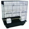 Ymlgroup 5824 3 by 8" Bar Spacing SquareTop Small Bird Cage - 18"x14" in Black