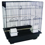 Ymlgroup 5824 3 by 8" Bar Spacing SquareTop Small Bird Cage - 18"x14" in Black
