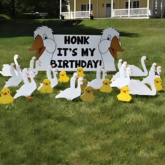 Victory Store Birthday Yard Decoration, Honk It's My Birthday, 22-Piece