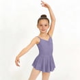 thumbnail image 2 of IVEYRTF Girls Solid Color Sleeveless Strap Mesh Ballet Dress Kids Dance Practice and Recitals V-Neck Leotard with Tulle Skirt, 2 of 9