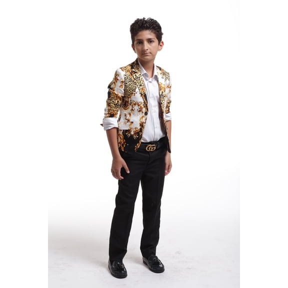 Elie Balleh Black Medusa Zebra Print Men's Blazers Sports Coat Jacket