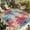 Beige, variant on Teal Pink Orange Outdoor Rug for Patio/Deck/Porch, Non-Slip Large Area Rug 5 x 8 Ft, Boho Vintage Abstract Splashing Art Indoor Outdoor Rugs Washable Area Rugs, Reversible Camping Rug Carpet Runner