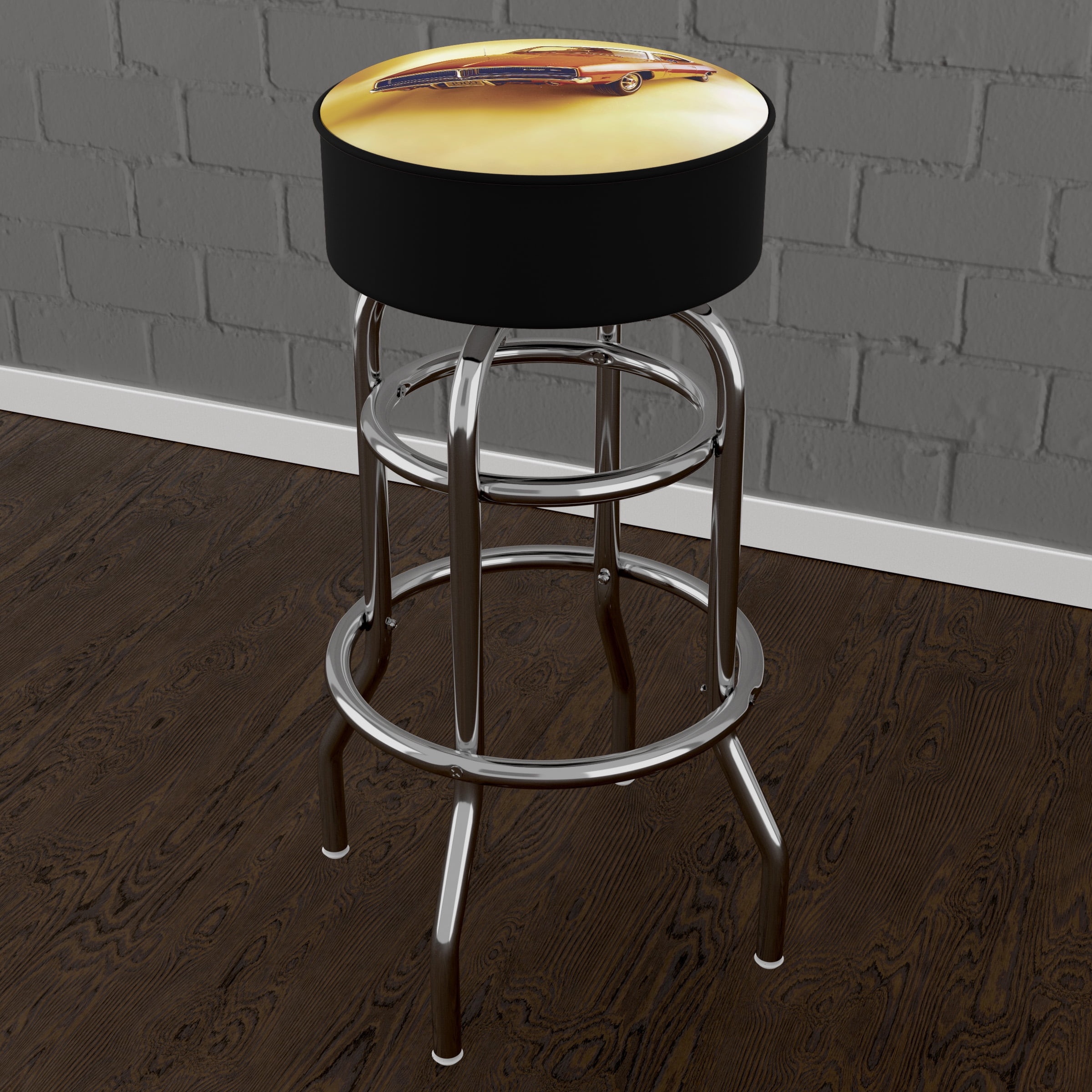 Trademark Gameroom Dodge 69 Charger Bar Stool with Padded Seat