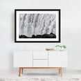 thumbnail image 2 of Cascading Power - Iceland Photography Waterfall Nature Black and White Landscape Scenic Abstract Wilderness Black Framed Wall Art Print 24 x 36 inches, 2 of 4