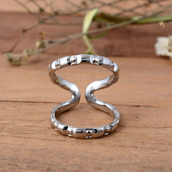 Handmade 925 Sterling Silver Thumb Ring for Arthritis Relief – Adjustable Designer Splint Ring for Women