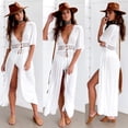 thumbnail image 3 of Sunisery Women Chiffon Bikini Cover Up Swimsuit Swimwear Loose Beach Dress, 3 of 9