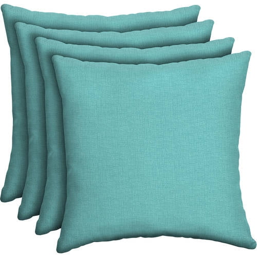 Mainstays Outdoor Patio 16" Square Toss Pillow, Set of Four, Multiple Patterns