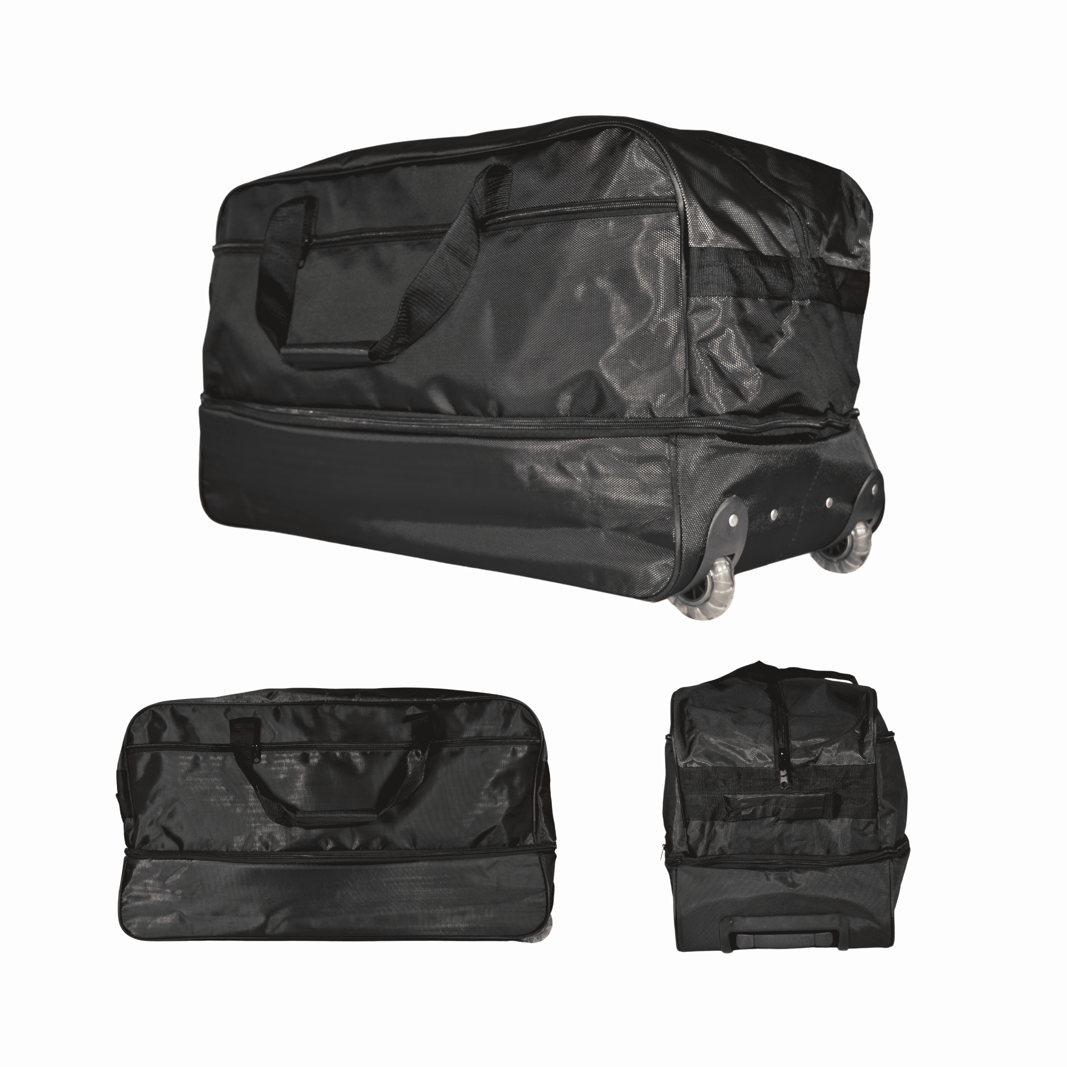140L Extra Large Storage Duffle Bag Wheeled Collapsible Handle Bag Expandable and Handles Big Foldable Duffle Bag for Travel Black