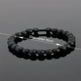 thumbnail image 3 of Bmisegm Dumbbell Bracelet for Men Lava Beads Dumbbell Bracelet Natural Volcanic Stone Bracelet Anxiety Bead Bracelet Yoga Beads Elastic Jewelry Set for Women Men Bracelets Black, 3 of 5