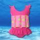 thumbnail image 1 of Traje flotante para niños, traje de baño de una pieza con flotadores ajustables, traje de verano para principiantes, natación, niños, niñas de 1 a 6 años, L oso de fresa Electrónica, 1 of 5