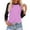 Purple, variant on Cropped Tshirt 3/4 Sleeve T-Shirt Tops for Women - Loose Casual Blouse Baseball Style Tees Ladies Three Quarter Raglan Shirt Color Block Crewneck Tee Tops Womens Tunic Tops 3XL