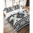 thumbnail image 3 of Gray Boho Duvet Cover Twin Size, Southwestern Ethnic Aztec Retro Geometric Comforter Cover with Zipper Closure, 3 Piece Bedding Sets 1 Duvet Cover 68x86 Inches and 2 Pillow Shams, 3 of 9