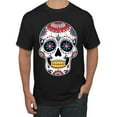 thumbnail image 1 of Wild Bobby Day Of The Dead Sugar Skull Pop Culture Men Graphic Tee, Black, Small, 1 of 5