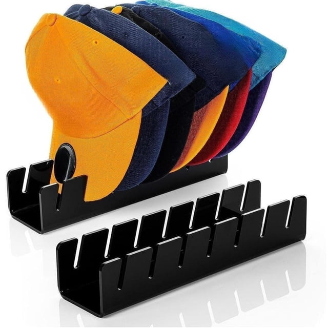 2Pcs Hat Stand For Baseball Caps,Hat Organizer Acrylic Hat Display Stand For 14 Baseball Caps