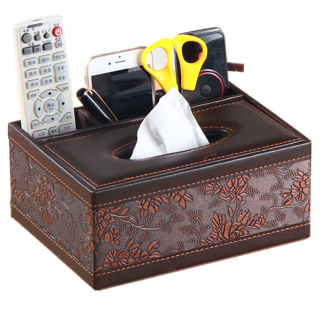 Cubierta Control remoto Papelería Servilletero, Moderno dispensador de papel de bombeo Organizador de escritorio Caja de almacenamiento Suministros de oficina en el hogar Caddy