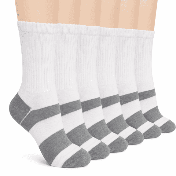 Dress Socks for Men & Women 6 Pairs, Thin Crew Socks, Business Casual, Soft Comfortable Everyday, Size 7-8.5