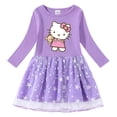 thumbnail image 1 of Hello Kitty-vestido de algodón con estampado de dibujos animados para niña, vestido de princesa plisado de manga larga, estrella, Luna, Red de hilo, primavera y otoño, nuevo, 1 of 4