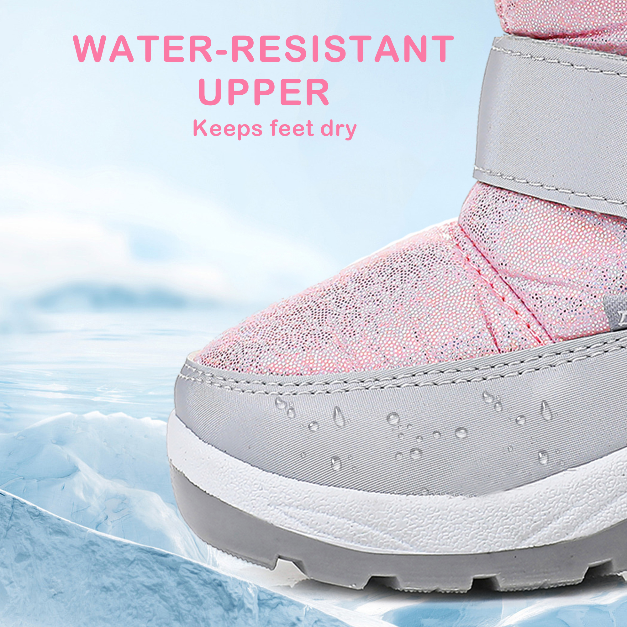 Apakowa Girls' Insulated Winter Snow Boots photo 3