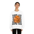 thumbnail image 3 of Retro Game Day Women's Basketball Lover Gift Vintage Unisex Sweatshirt, 3 of 6