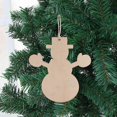 thumbnail image 5 of Wooden Christmas Tree Plaque Sign Xmas Gift Home Decor Ornament Snowman, 5 of 5