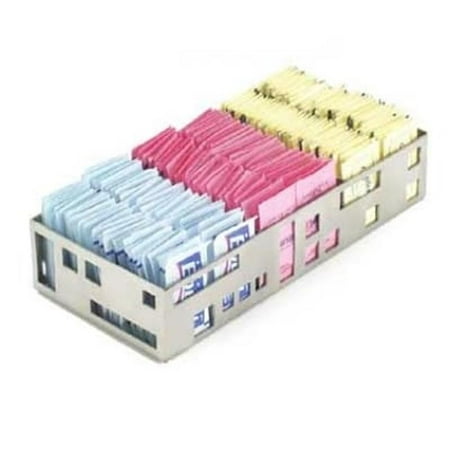 

Cal Mil 1611-55 Squared Stainless Steel Packet Organizer - 9.5 x 4.5 x 2 in.