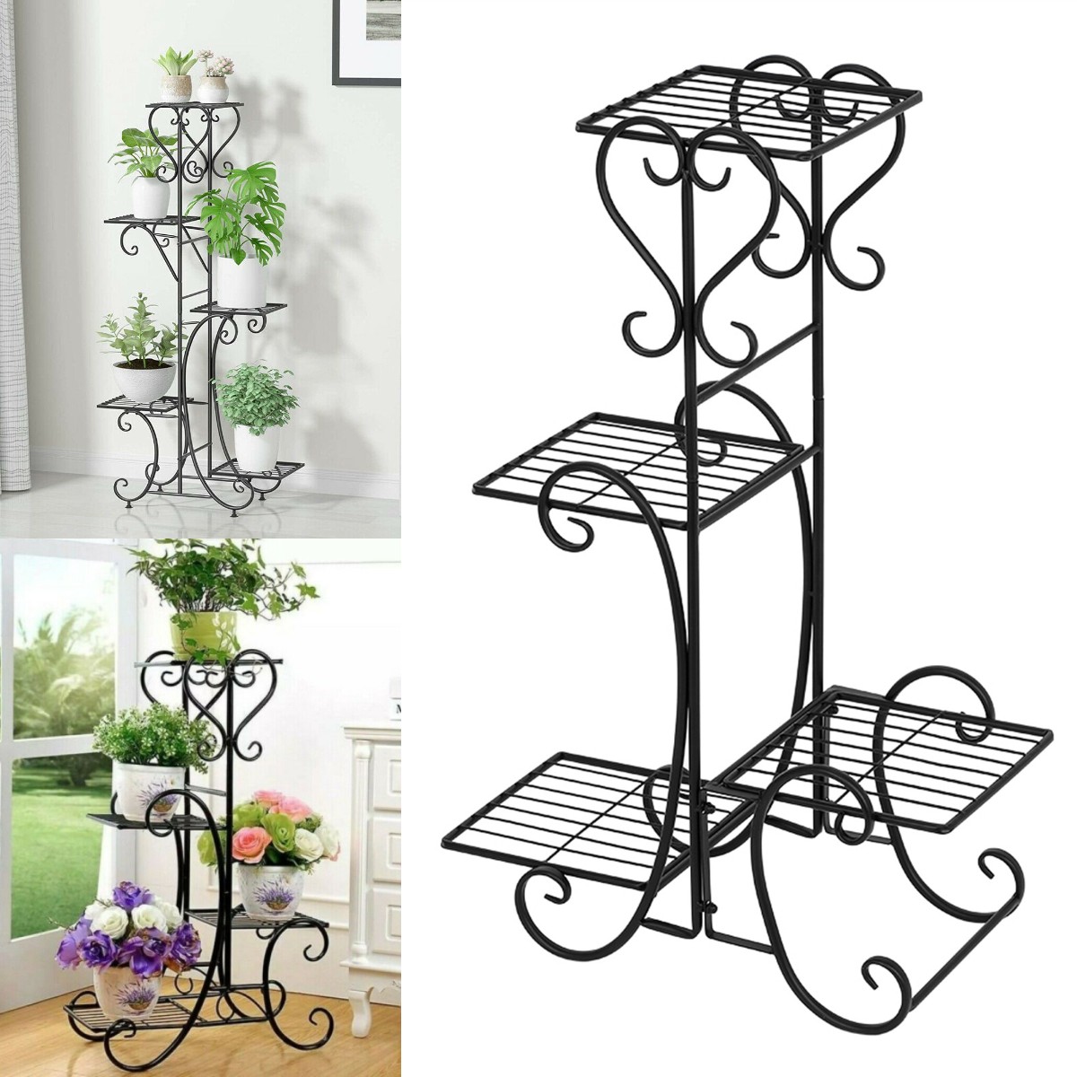 Goorabbit Metal Stand For Plant,4Layer Metal Garden Patio Display