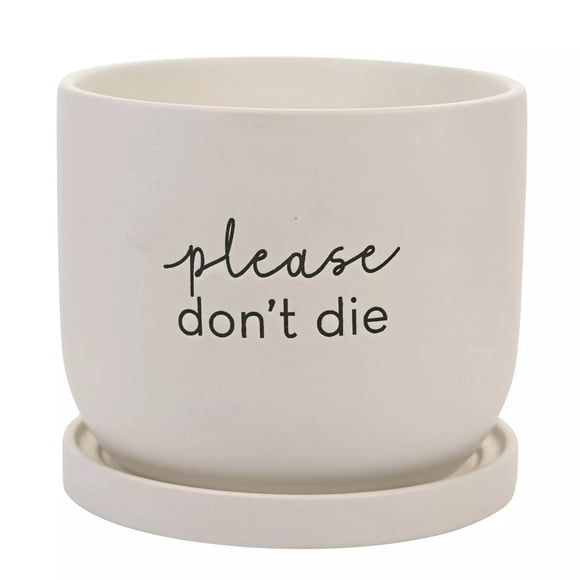 Country Living Please Don't Die Ceramic Plant Pot