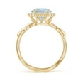 thumbnail image 2 of ANGARA Natural Vintage Inspired 1.6 ct Aquamarine Flower and Vine Ring in 14K Yellow Gold for Women (Size-8mm) | March Birthstone, Anniversary, Jewelry Gift for Women | Natural Aquamarine Ring, 2 of 9