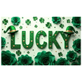 thumbnail image 1 of St Patricks Day Backdrop Banner Shamrock Decorations Irish Luck Party Background Flower Props Green Hat Festival Decor Gift Events Photography, 1 of 4
