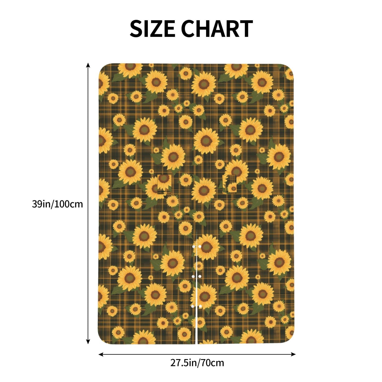 Naloa Vintage Plaid Sunflower Baby Car Seat Cover, Breathable Baby Carrier Cover, Multiuse Baby Carrier Cover & Nursing Breastfeeding Cover